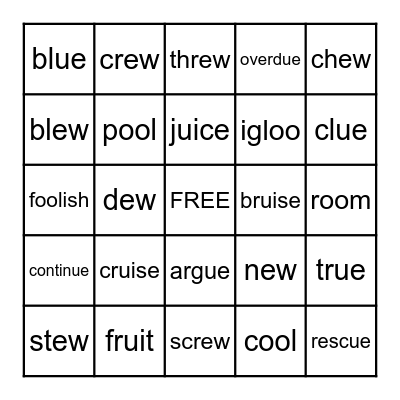 /oo/ Bingo Card