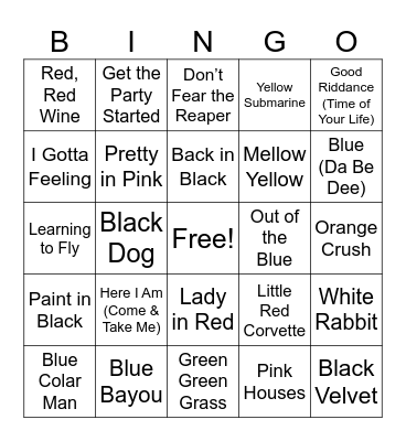 Colors26 Bingo Card