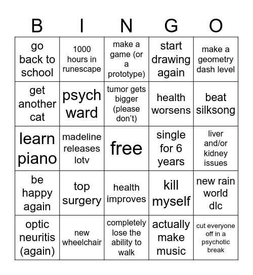 2026 Bingo Card