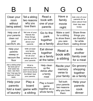 Crestview Bingo - At Home Bingo Card