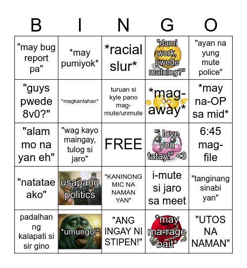 ue5 bingo Card