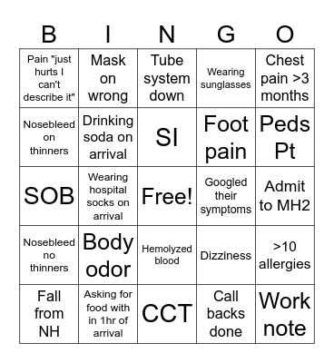 Mentor ED BINGO Card