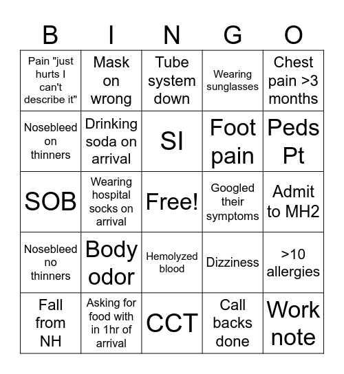 Mentor ED BINGO Card