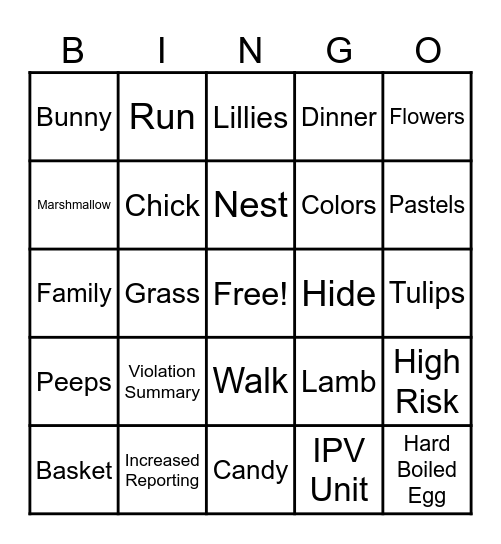 EPIC BINGO 4/2/2026 Bingo Card