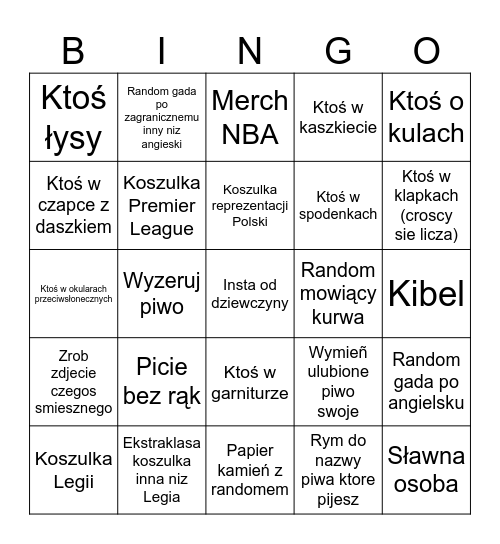 Warszawski Festiwal Piwa Bingo Card