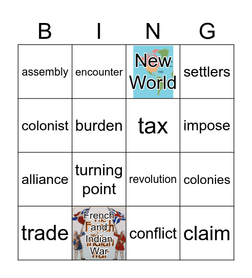 GR4 CKLA U6 New World Bingo Card
