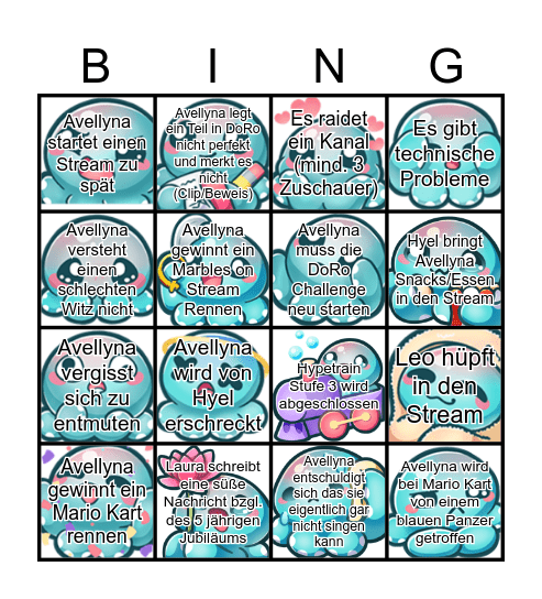 Jubiläums Bingo Card