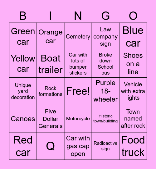 Smith Bingo x2 Bingo Card