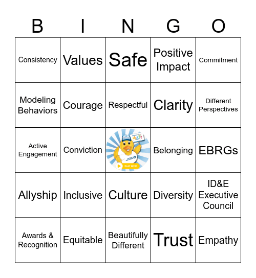 Inclusion Week 2025 Bingo Card