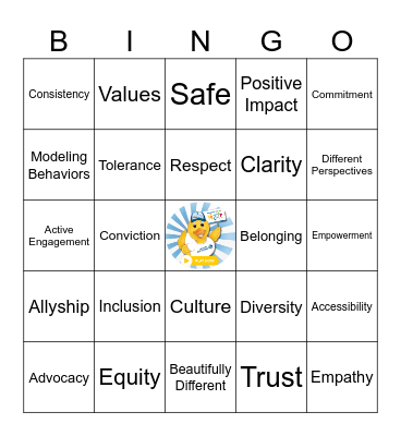 Inclusion Week 2025 Bingo Card
