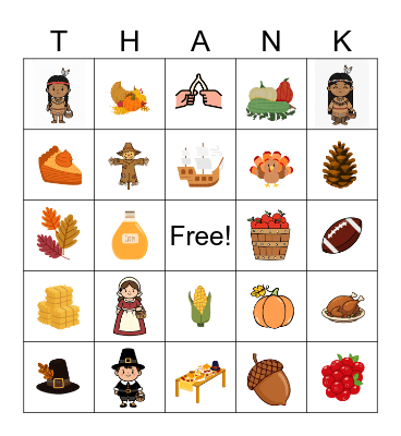 Thanksgiving Bingo Card