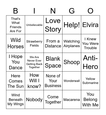 Monica's 50th Birthday Singo Bingo Card
