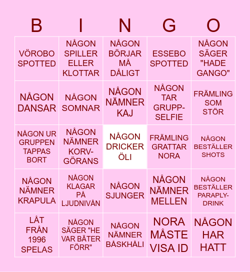 NORAS BARRUNDA Bingo Card