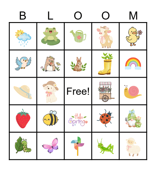 Spring Bingo Card