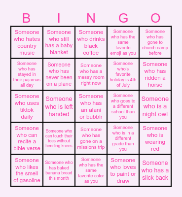 Bingo Card