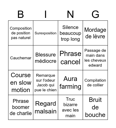 Hahahaha Haas ha Hahha haaaa Bingo Card