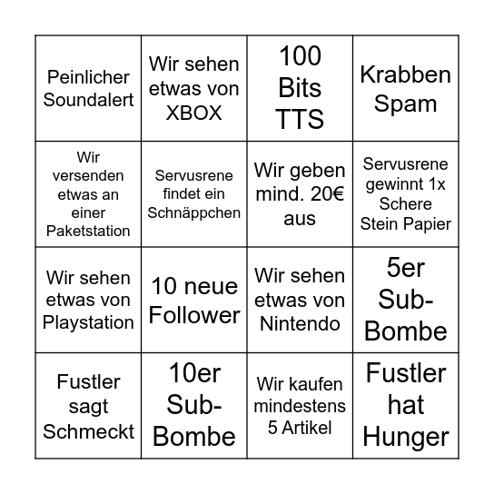 Bingo Card