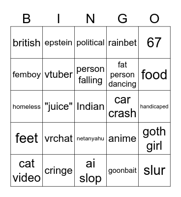Reels Bingo Card