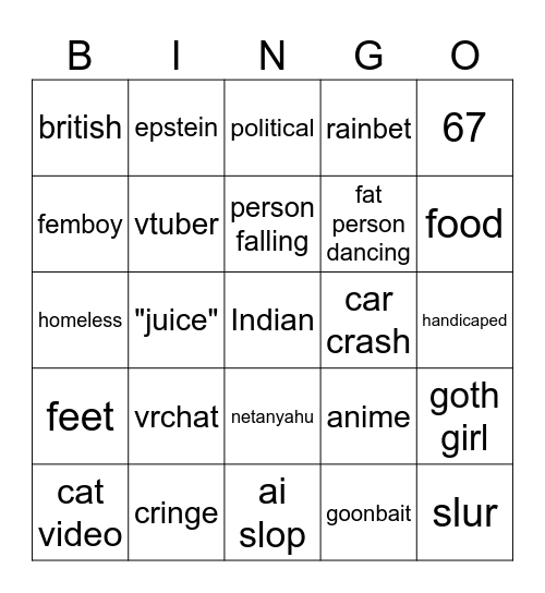 Reels Bingo Card
