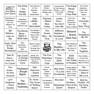 Thirsty For Knowledge Music Bingo Card