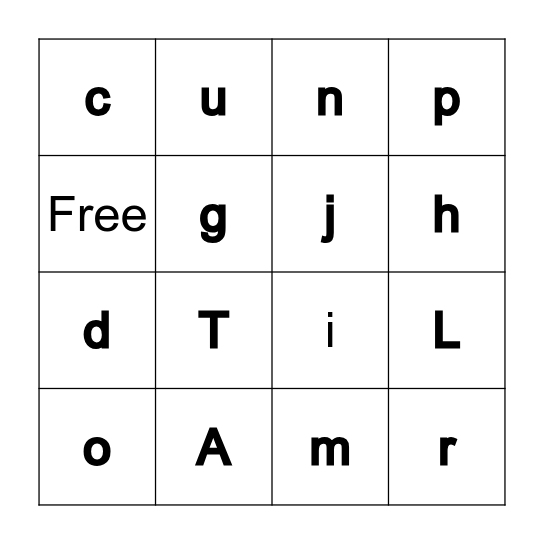 Sounds Bingo Card