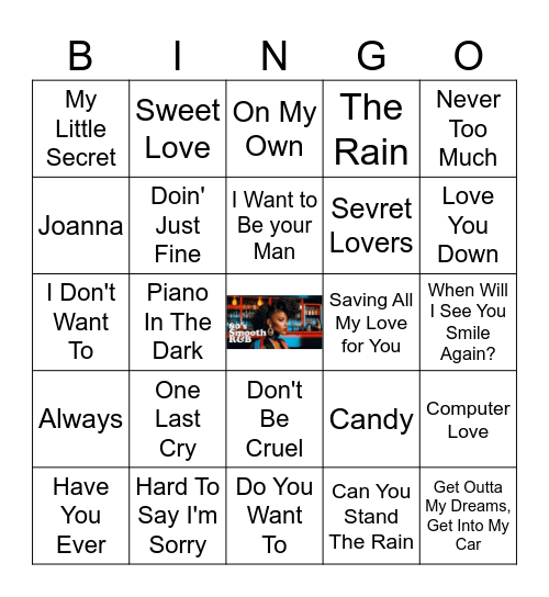 80's R & B Bingo Card