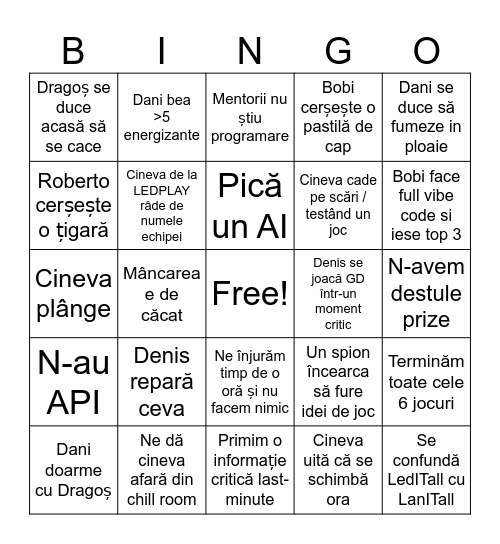 LEDHack Bingo Card