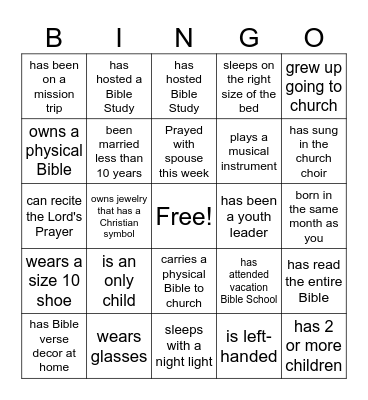 Find someone who... Bingo Card