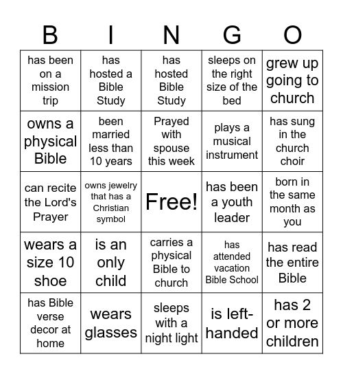 Find someone who... Bingo Card
