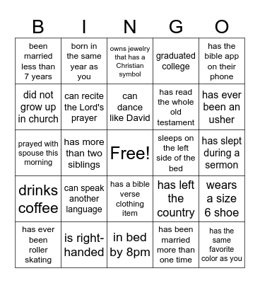 Find someone who.... Bingo Card