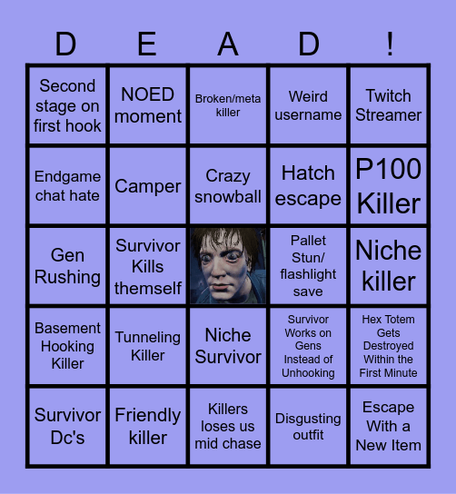 Dead By Daylight BINGO Card