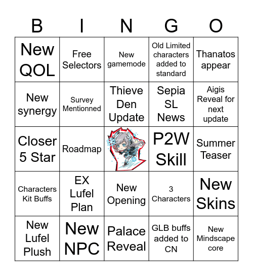 2nd anniversary stream Bingo Card