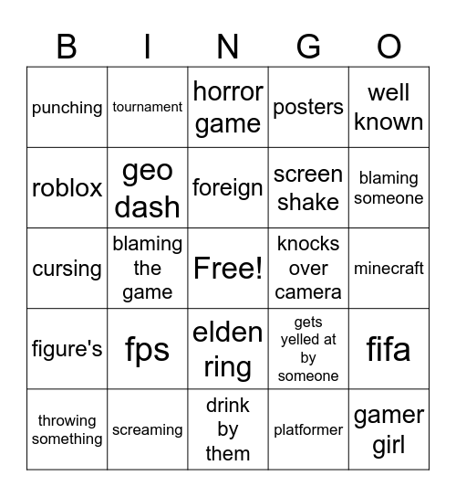 47's rage videos bingovrvr Bingo Card