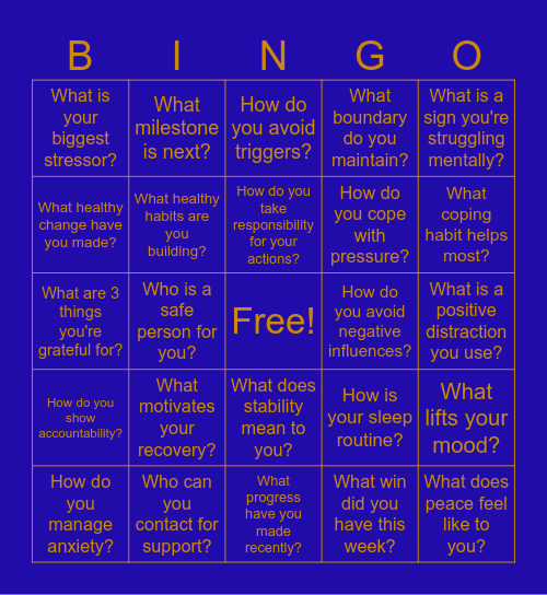 MHC BINGO Card