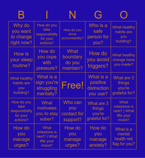 MHC BINGO Card