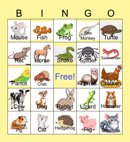 Man's Best Friend: PET BINGO Card