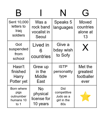 Birthday bingo card Bingo Card