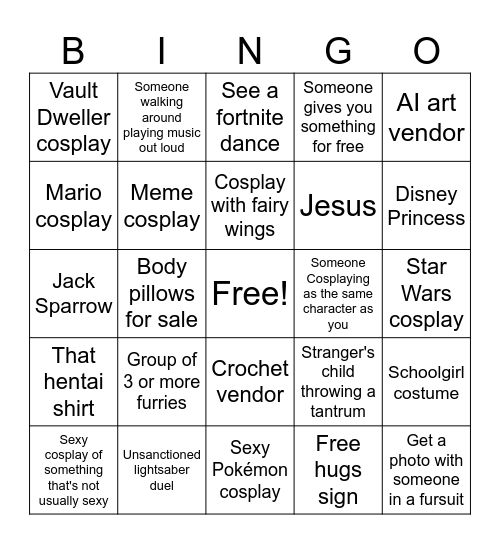 CON BINGO 2026 Bingo Card