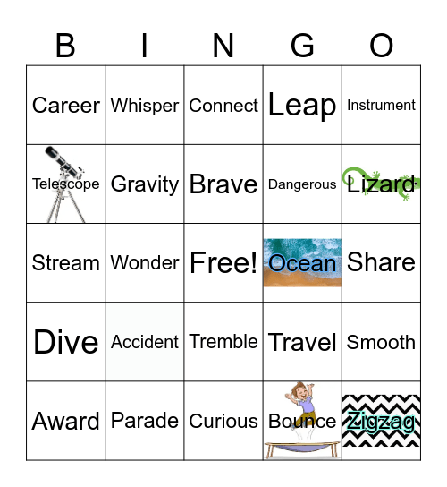 Vocab Bingo Card