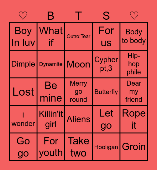 @Vela_mvm Bingo Card