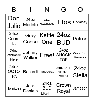 Summit Bar Name______________________ Bingo Card