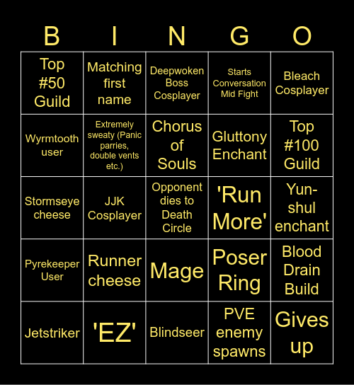 Deepwoken Chime Bingo Card