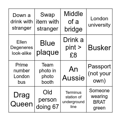 Jack's Birthday Bingo Bonanza!! Bingo Card