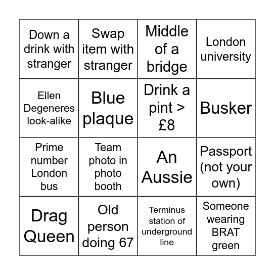 Jack's Birthday Bingo Bonanza!! Bingo Card