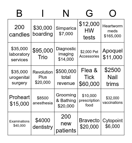 APRIL HW BINGO Card