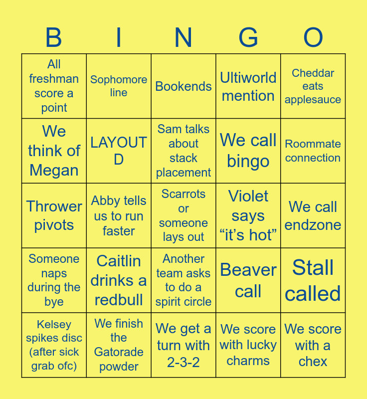 sMITe ECI BINGO Card