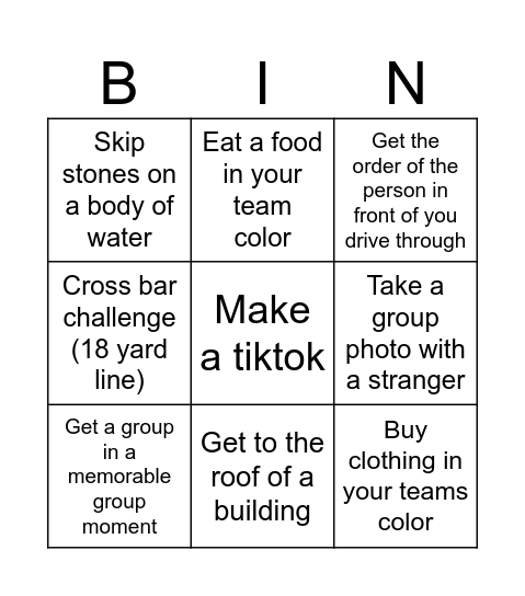 The gang bingo Card