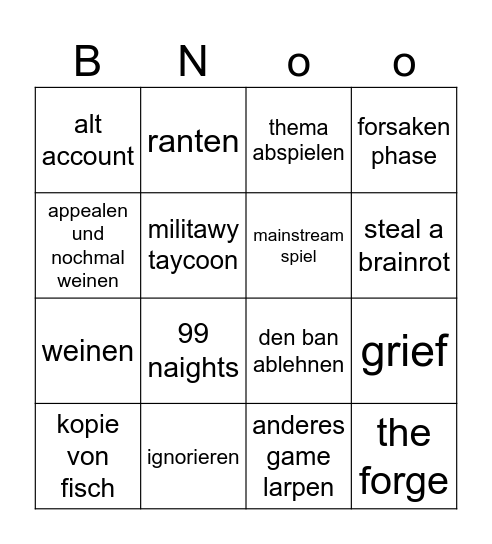 julius fisch ban reaktion Bingo Card