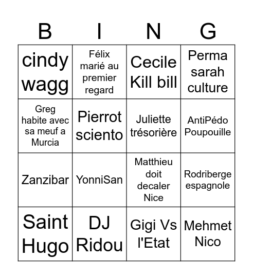 Bingo 2026 Bingo Card