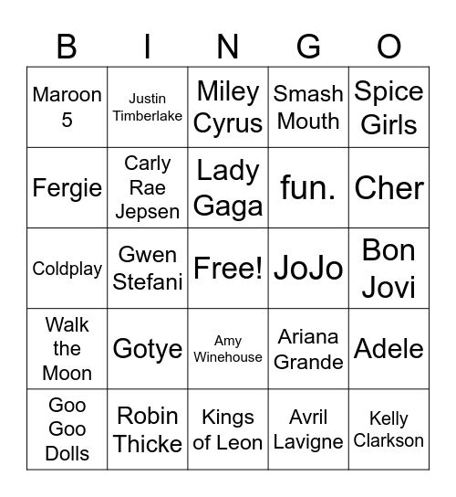 JA Presents: Caucasian Classics Bingo Card
